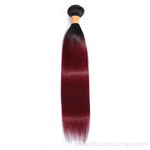 XCCOCO 10-28 Inches Wine Colored Weave Hair, Ombre Colored Hair Weave, Wholesale Malaysian Colored Two Tone Hair Weave
